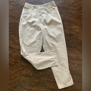 Lee Vintage 90s cream pleated houndstooth pants